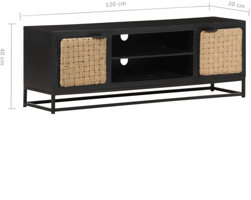 ΈΠΙΠΛΟ ΤΗΛΕΟΡΑΣΗΣ 120 X 30 X 40 ΕΚ. ΑΠΟ ΜΑΣΙΦ ΞΥΛΟ ΜΑΝΓΚΟ 323496