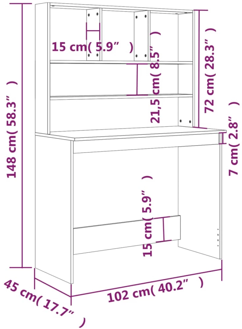 ΓΡΑΦΕΙΟ ΜΕ ΡΑΦΙΑ ΓΚΡΙ ΣΚΥΡΟΔΕΜΑΤΟΣ 102X45X148 ΕΚ. ΕΠΕΞΕΡΓ. ΞΥΛΟ 823004