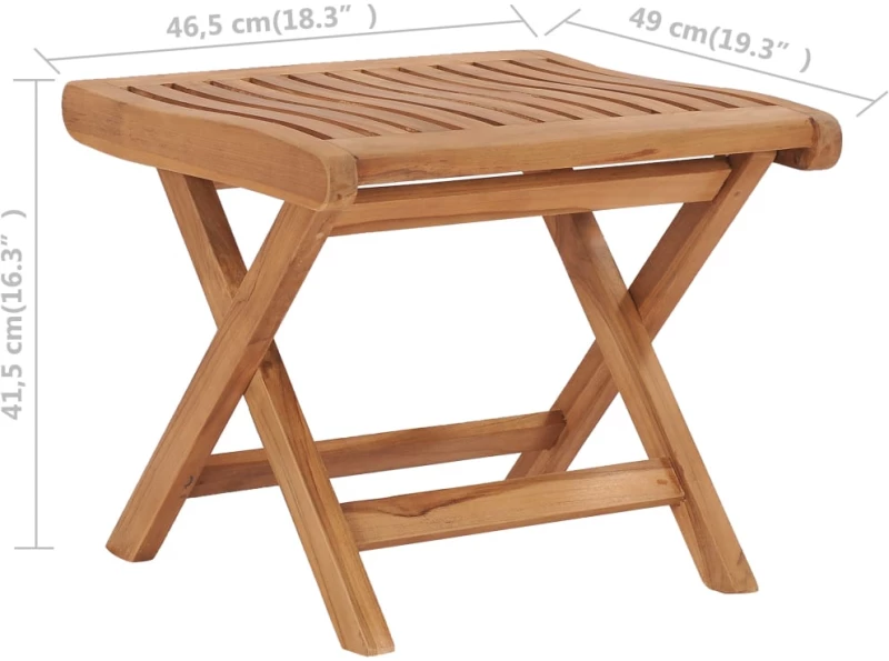 ΥΠΟΠΟΔΙΟ ΠΤΥΣΣΟΜΕΝΟ 46,5 X 49 X 41,5 ΕΚ. ΑΠΟ ΜΑΣΙΦ ΞΥΛΟ TEAK 48981
