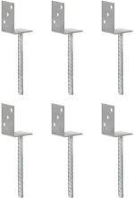 ΣΤΗΡΙΓΜΑΤΑ ΠΕΡΙΦΡΑΞΗΣ 6 ΤΕΜ. ΑΣΗΜΙ 8X6X30 ΕΚ. ΓΑΛΒΑΝΙΣΜ. ΑΤΣΑΛΙ 145324