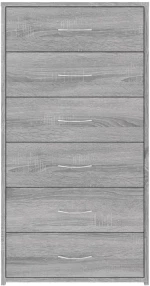 ΝΤΟΥΛΑΠΙ ΜΕ 6 ΣΥΡΤΑΡΙΑ ΓΚΡΙ SONOMA 50X34X96 ΕΚ. ΕΠΕΞΕΡΓ. ΞΥΛΟ 815364
