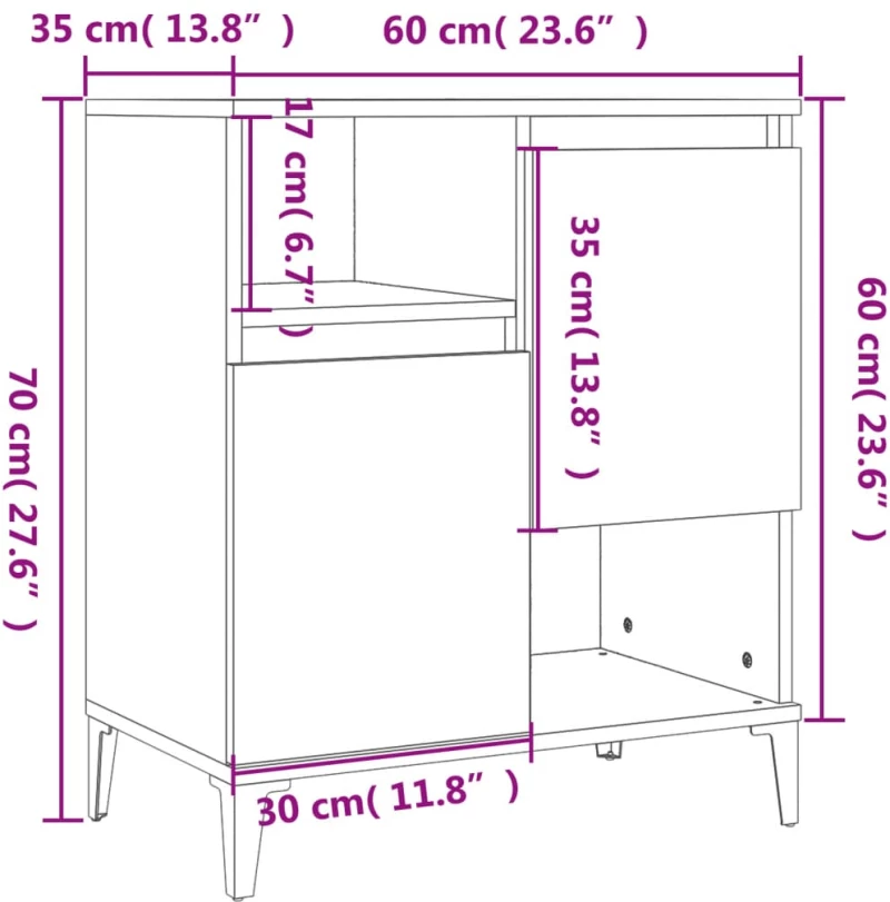 ΝΤΟΥΛΑΠΙΑ 2 ΤΕΜ. SONOMA ΔΡΥΣ 60X35X70 ΕΚ. ΕΠΕΞΕΡΓΑΣΜΕΝΟ ΞΥΛΟ 3185730
