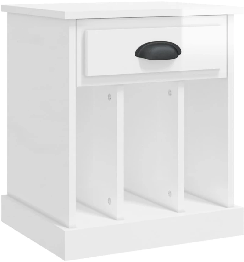 ΚΟΜΟΔΙΝΑ 2 ΤΕΜ. ΓΥΑΛΙΣΤΕΡΟ ΛΕΥΚΟ 43X36X50 ΕΚ. 816349