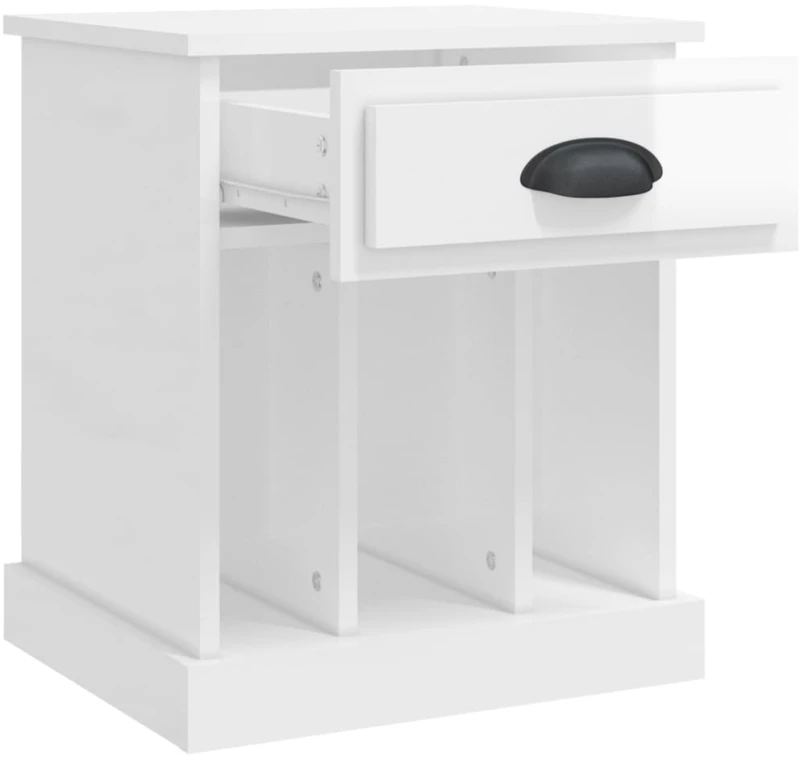 ΚΟΜΟΔΙΝΑ 2 ΤΕΜ. ΓΥΑΛΙΣΤΕΡΟ ΛΕΥΚΟ 43X36X50 ΕΚ. 816349