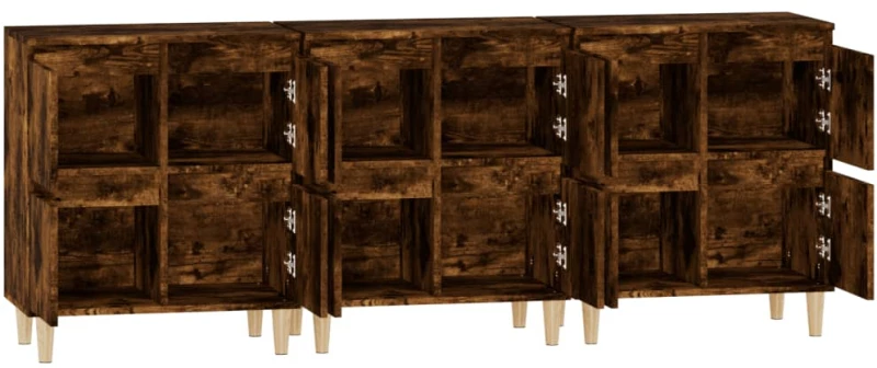 ΝΤΟΥΛΑΠΙΑ 3 ΤΕΜ. ΚΑΠΝΙΣΤΗ ΔΡΥΣ 60X35X70 ΕΚ. ΕΠΕΞΕΡΓΑΣΜΕΝΟ ΞΥΛΟ 3185772