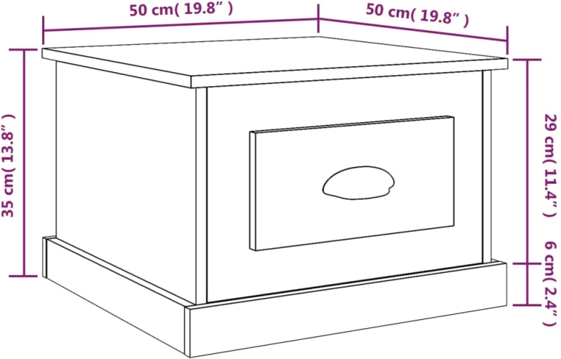 ΤΡΑΠΕΖΑΚΙ ΣΑΛΟΝΙΟΥ ΓΚΡΙ ΣΚΥΡ. 50X50X35 ΕΚ. ΕΠΕΞΕΡΓΑΣΜΕΝΟ ΞΥΛΟ 816252
