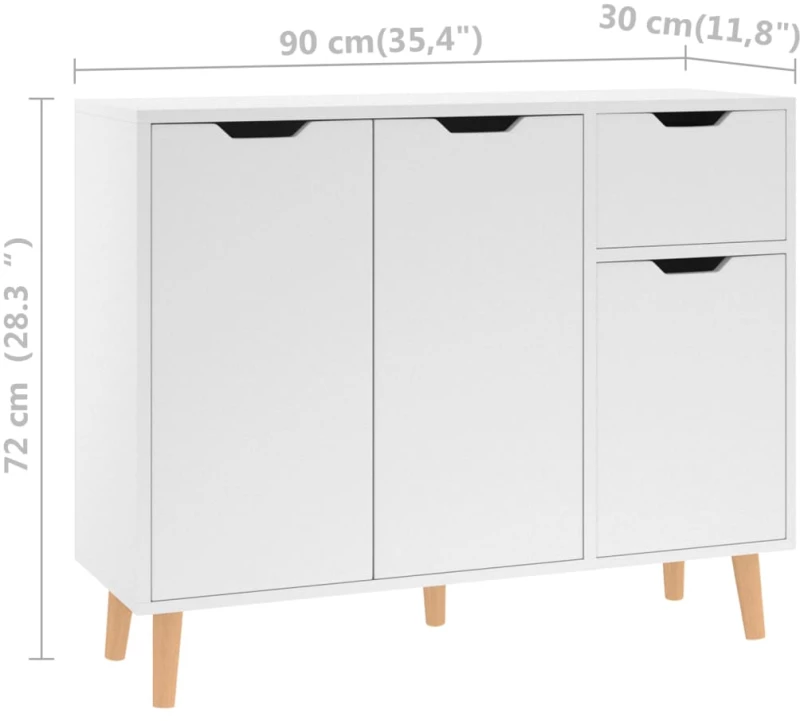 ΜΠΟΥΦΕΣ ΛΕΥΚΟΣ 90 X 30 X 72 ΕΚ. ΑΠΟ ΜΟΡΙΟΣΑΝΙΔΑ 326813