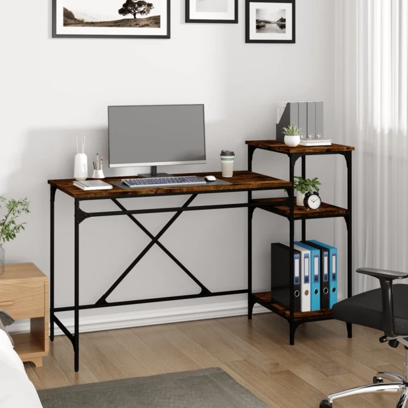 ΓΡΑΦΕΙΟ ΜΕ ΡΑΦΙΑ ΚΑΠΝΙΣΤΗ ΔΡΥΣ 135X50X90 ΕΚ. ΕΠΕΞ. ΞΥΛΟ/ΣΙΔΗΡΟΣ 826711
