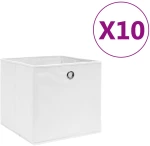 ΚΟΥΤΙΑ ΑΠΟΘΗΚΕΥΣΗΣ 10 ΤΕΜ. ΛΕΥΚΑ 28X28X28 ΕΚ. ΎΦΑΣΜΑ NON-WOVEN 325209