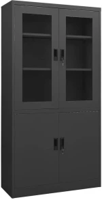 ΝΤΟΥΛΑΠΑ ΓΡΑΦΕΙΟΥ 90 X 40 X 180 ΕΚ. ΑΝΘΡΑΚΙ ΑΤΣΑΛΙΝΗ 335949