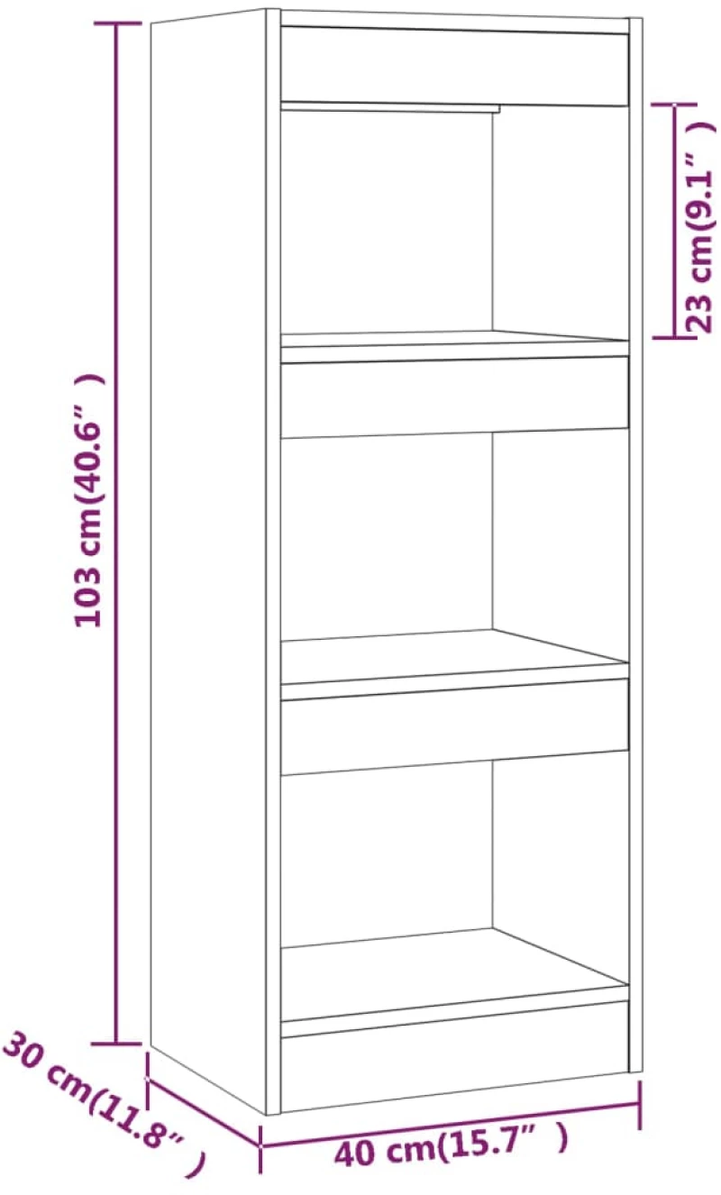 ΒΙΒΛΙΟΘΗΚΗ/ΔΙΑΧΩΡ. ΧΩΡΟΥ SONOMA ΔΡΥΣ 40X30X103 ΕΚ. ΜΟΡΙΟΣΑΝΙΔΑ 811613