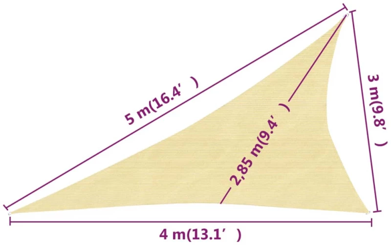 ΠΑΝΙ ΣΚΙΑΣΗΣ ΜΠΕΖ 3 X 4 X 5 Μ. ΑΠΟ HDPE 160 ΓΡ./Μ² 311146