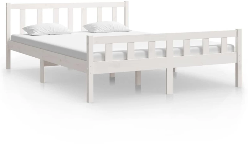 ΠΛΑΙΣΙΟ ΚΡΕΒΑΤΙΟΥ ΛΕΥΚΟ 150 X 200 ΕΚ. ΜΑΣΙΦ ΞΥΛΟ 5FT KING SIZE 810685