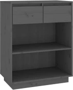 ΝΤΟΥΛΑΠΙ ΚΟΝΣΟΛΑ ΓΚΡΙ 60 X 34 X 75 ΕΚ. ΑΠΟ ΜΑΣΙΦ ΞΥΛΟ ΠΕΥΚΟΥ 813836