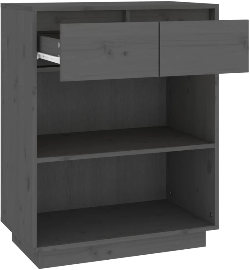 ΝΤΟΥΛΑΠΙ ΚΟΝΣΟΛΑ ΓΚΡΙ 60 X 34 X 75 ΕΚ. ΑΠΟ ΜΑΣΙΦ ΞΥΛΟ ΠΕΥΚΟΥ 813836