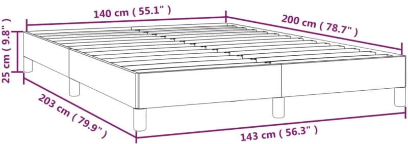 ΠΛΑΙΣΙΟ ΚΡΕΒΑΤΙΟΥ ΜΑΥΡΟ 140X200 ΕΚ. ΥΦΑΣΜΑΤΙΝΟ 346722