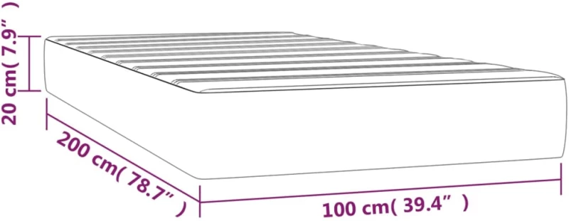 ΣΤΡΩΜΑ ΜΕ POCKET SPRINGS ΓΚΡΙ 100X200X20 ΕΚ. ΣΥΝΘΕΤΙΚΟ ΔΕΡΜΑ 347746