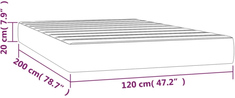 ΣΤΡΩΜΑ ΜΕ POCKET SPRINGS ΓΚΡΙ 120X200X20 ΕΚ. ΣΥΝΘΕΤΙΚΟ ΔΕΡΜΑ 347766
