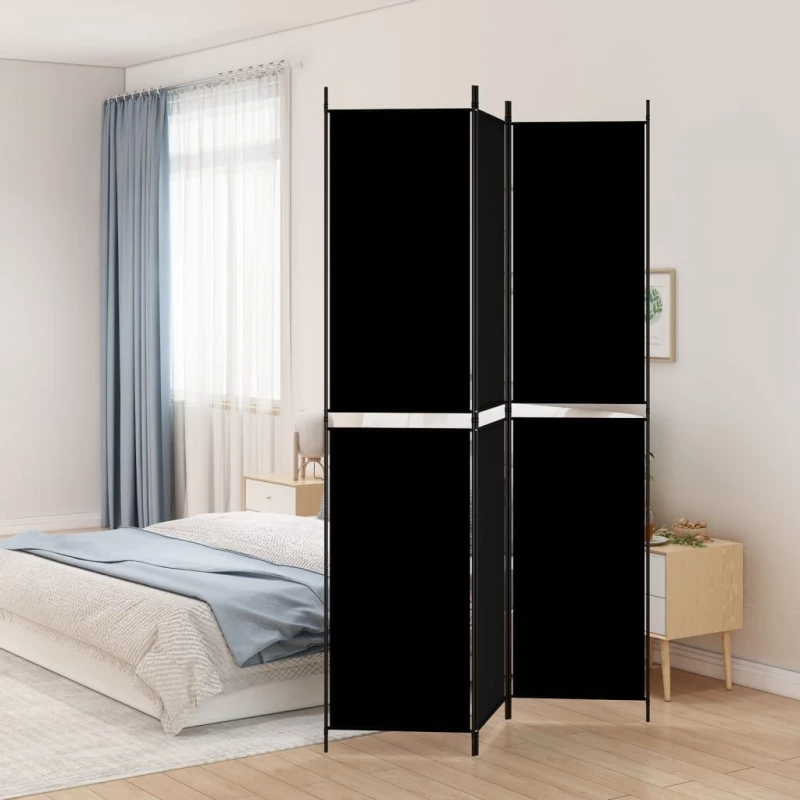 ΔΙΑΧΩΡΙΣΤΙΚΟ ΔΩΜΑΤΙΟΥ ΜΕ 3 ΠΑΝΕΛ ΜΑΥΡΟ 150X220 ΕΚ. ΑΠΟ ΎΦΑΣΜΑ 350245