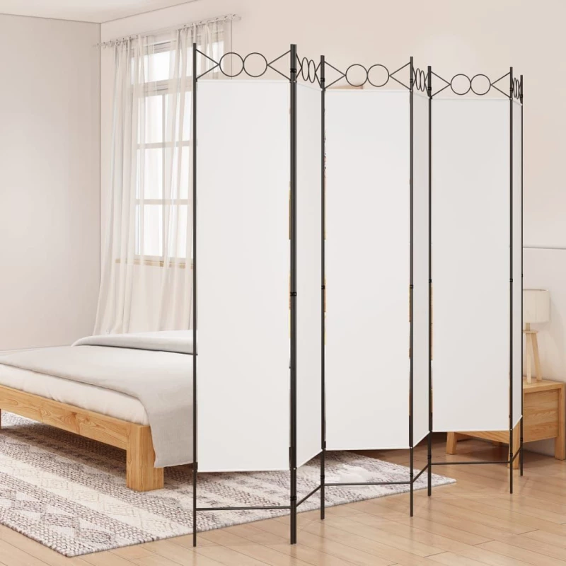 ΔΙΑΧΩΡΙΣΤΙΚΟ ΔΩΜΑΤΙΟΥ ΜΕ 6 ΠΑΝΕΛ ΛΕΥΚΟ 240X200 ΕΚ. ΑΠΟ ΎΦΑΣΜΑ 350158