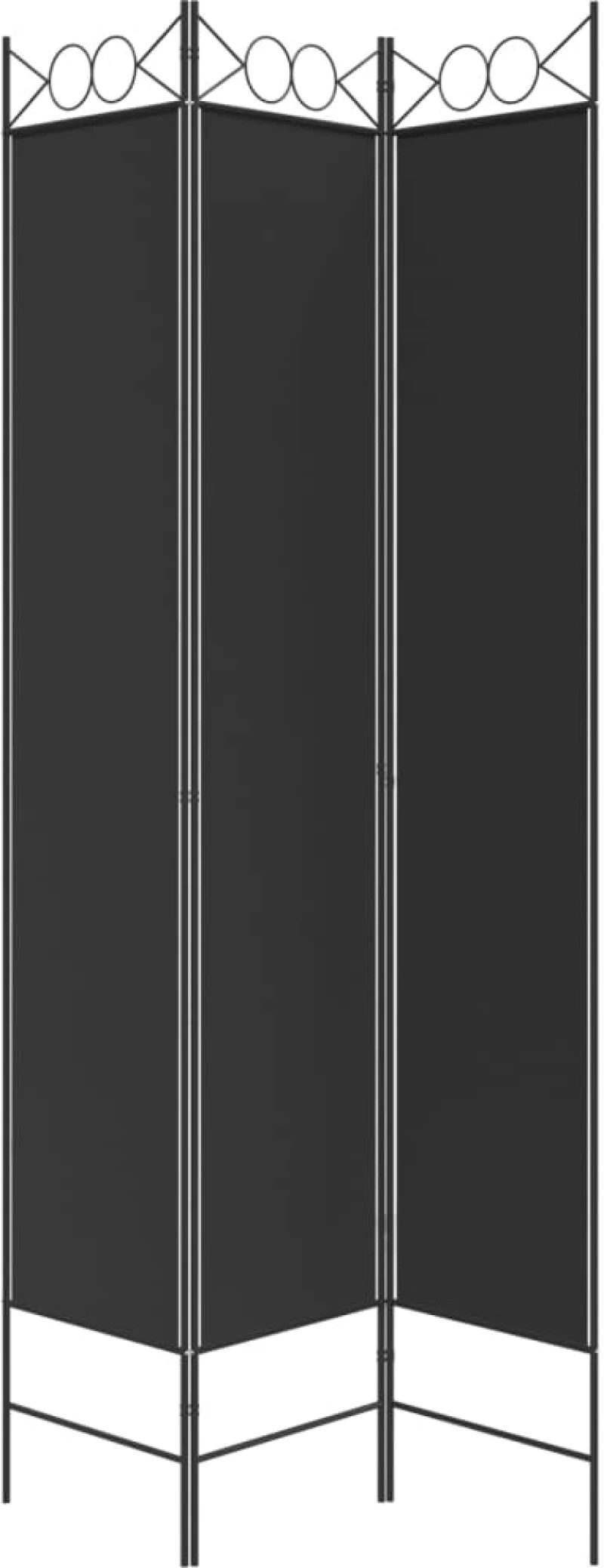 ΔΙΑΧΩΡΙΣΤΙΚΟ ΔΩΜΑΤΙΟΥ ΜΕ 3 ΠΑΝΕΛ ΜΑΥΡΟ 120X220 ΕΚ. ΑΠΟ ΎΦΑΣΜΑ 350165