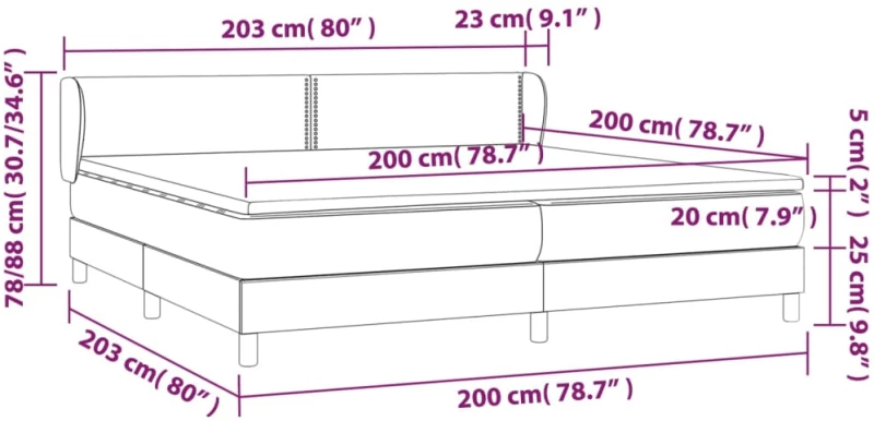 ΚΡΕΒΑΤΙ BOXSPRING ΜΕ ΣΤΡΩΜΑ TAUPE 200X200 ΕΚ. ΥΦΑΣΜΑΤΙΝΟ 3126193