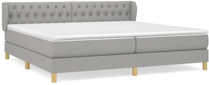 ΚΡΕΒΑΤΙ BOXSPRING ΜΕ ΣΤΡΩΜΑ ΑΝΟΙΧΤΟ ΓΚΡΙ 200X200 ΕΚ. ΥΦΑΣΜΑΤΙΝΟ 3127069