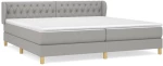 ΚΡΕΒΑΤΙ BOXSPRING ΜΕ ΣΤΡΩΜΑ ΑΝΟΙΧΤΟ ΓΚΡΙ 200X200 ΕΚ. ΥΦΑΣΜΑΤΙΝΟ 3127069