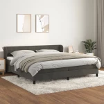 ΚΡΕΒΑΤΙ BOXSPRING ΜΕ ΣΤΡΩΜΑ ΣΚΟΥΡΟ ΓΚΡΙ 200X200 ΕΚ. ΒΕΛΟΥΔΙΝΟ 3127572