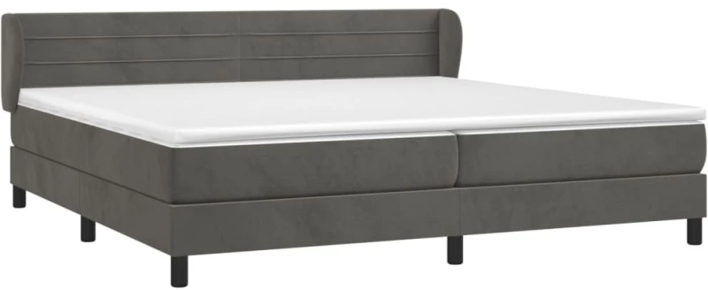 ΚΡΕΒΑΤΙ BOXSPRING ΜΕ ΣΤΡΩΜΑ ΣΚΟΥΡΟ ΓΚΡΙ 200X200 ΕΚ. ΒΕΛΟΥΔΙΝΟ 3127572