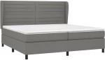ΚΡΕΒΑΤΙ BOXSPRING ΜΕ ΣΤΡΩΜΑ ΣΚΟΥΡΟ ΓΚΡΙ 200X200 ΕΚ. ΥΦΑΣΜΑΤΙΝΟ 3128070