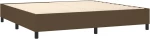 ΚΡΕΒΑΤΙ BOXSPRING ΜΕ ΣΤΡΩΜΑ ΣΚΟΥΡΟ ΚΑΦΕ 200X200 ΕΚ. ΥΦΑΣΜΑΤΙΝΟ 3128232