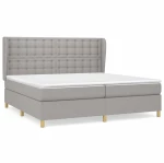 ΚΡΕΒΑΤΙ BOXSPRING ΜΕ ΣΤΡΩΜΑ ΑΝΟΙΧΤΟ ΓΚΡΙ 200X200 ΕΚ. ΥΦΑΣΜΑΤΙΝΟ 3128869