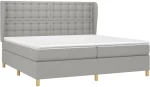 ΚΡΕΒΑΤΙ BOXSPRING ΜΕ ΣΤΡΩΜΑ ΑΝΟΙΧΤΟ ΓΚΡΙ 200X200 ΕΚ. ΥΦΑΣΜΑΤΙΝΟ 3128869
