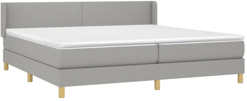 ΚΡΕΒΑΤΙ BOXSPRING ΜΕ ΣΤΡΩΜΑ ΑΝΟΙΧΤΟ ΓΚΡΙ 200X200 ΕΚ. ΥΦΑΣΜΑΤΙΝΟ 3130137