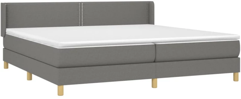 ΚΡΕΒΑΤΙ BOXSPRING ΜΕ ΣΤΡΩΜΑ ΣΚΟΥΡΟ ΓΚΡΙ 200X200 ΕΚ. ΥΦΑΣΜΑΤΙΝΟ 3130218