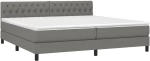 ΚΡΕΒΑΤΙ BOXSPRING ΜΕ ΣΤΡΩΜΑ & LED ΣΚ.ΓΚΡΙ 200X200ΕΚ. ΥΦΑΣΜΑΤΙΝΟ 3133422