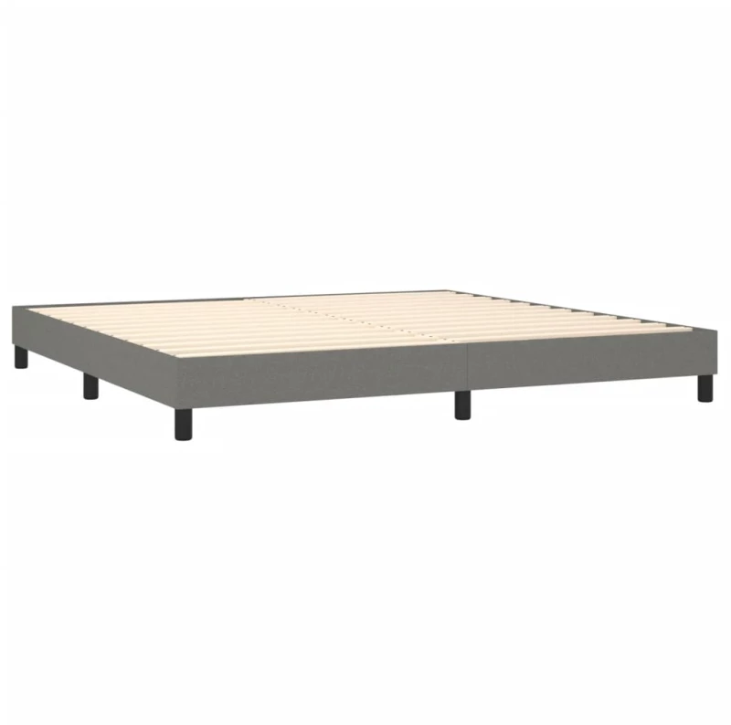 ΚΡΕΒΑΤΙ BOXSPRING ΜΕ ΣΤΡΩΜΑ & LED ΣΚ.ΓΚΡΙ 200X200ΕΚ. ΥΦΑΣΜΑΤΙΝΟ 3133502