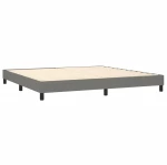 ΚΡΕΒΑΤΙ BOXSPRING ΜΕ ΣΤΡΩΜΑ & LED ΣΚ.ΓΚΡΙ 200X200ΕΚ. ΥΦΑΣΜΑΤΙΝΟ 3133502
