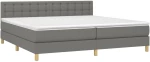 ΚΡΕΒΑΤΙ BOXSPRING ΜΕ ΣΤΡΩΜΑ & LED ΣΚ.ΓΚΡΙ 200X200ΕΚ. ΥΦΑΣΜΑΤΙΝΟ 3134062