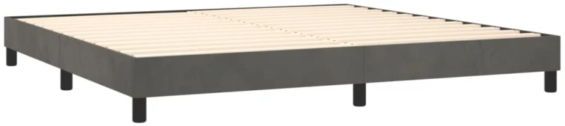 ΚΡΕΒΑΤΙ BOXSPRING ΜΕ ΣΤΡΩΜΑ & LED ΣΚ. ΓΚΡΙ 200X200ΕΚ. ΒΕΛΟΥΔΙΝΟ 3134484