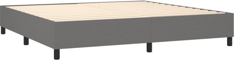 ΚΡΕΒΑΤΙ BOXSPRING ΜΕ ΣΤΡΩΜΑ & LED ΣΚ.ΓΚΡΙ 200X200ΕΚ. ΥΦΑΣΜΑΤΙΝΟ 3135222