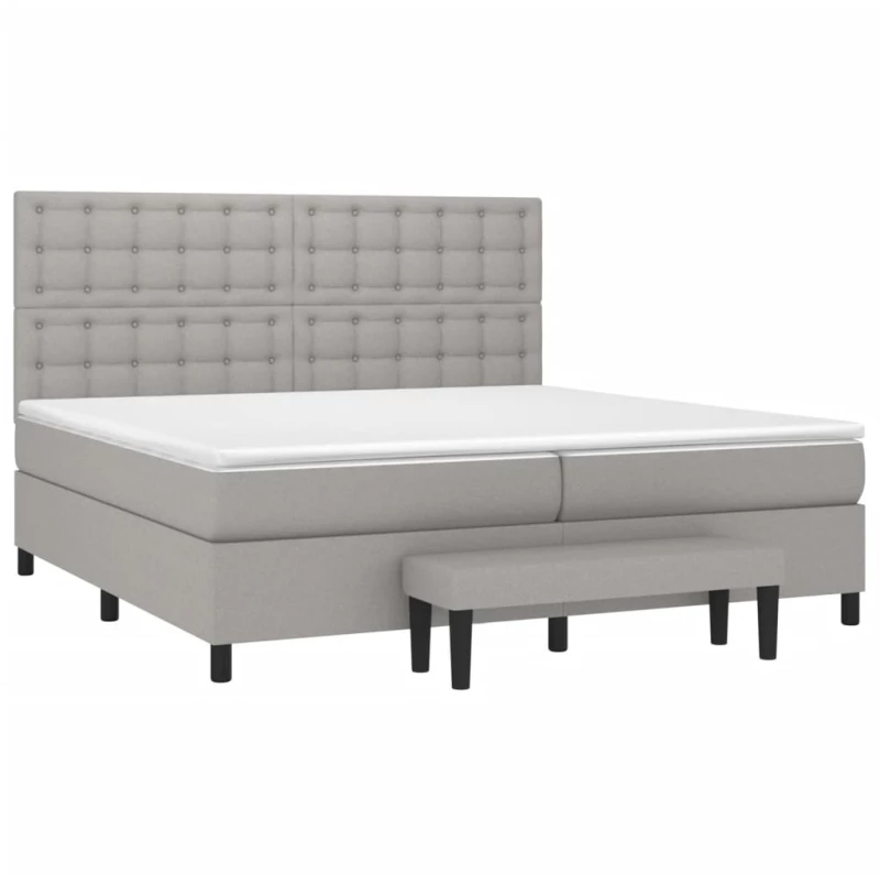 ΚΡΕΒΑΤΙ BOXSPRING ΜΕ ΣΤΡΩΜΑ ΑΝΟΙΧΤΟ ΓΚΡΙ 200X200 ΕΚ. ΥΦΑΣΜΑΤΙΝΟ 3136941