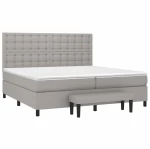 ΚΡΕΒΑΤΙ BOXSPRING ΜΕ ΣΤΡΩΜΑ ΑΝΟΙΧΤΟ ΓΚΡΙ 200X200 ΕΚ. ΥΦΑΣΜΑΤΙΝΟ 3136941
