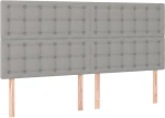 ΚΡΕΒΑΤΙ BOXSPRING ΜΕ ΣΤΡΩΜΑ ΑΝΟΙΧΤΟ ΓΚΡΙ 200X200 ΕΚ. ΥΦΑΣΜΑΤΙΝΟ 3136941
