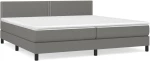 ΚΡΕΒΑΤΙ BOXSPRING ΜΕ ΣΤΡΩΜΑ ΣΚΟΥΡΟ ΓΚΡΙ 200X200 ΕΚ. ΥΦΑΣΜΑΤΙΝΟ 3140002