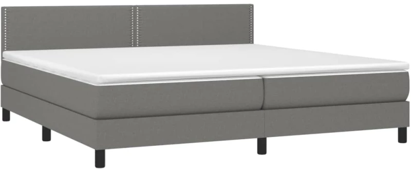 ΚΡΕΒΑΤΙ BOXSPRING ΜΕ ΣΤΡΩΜΑ ΣΚΟΥΡΟ ΓΚΡΙ 200X200 ΕΚ. ΥΦΑΣΜΑΤΙΝΟ 3140002