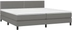 ΚΡΕΒΑΤΙ BOXSPRING ΜΕ ΣΤΡΩΜΑ ΣΚΟΥΡΟ ΓΚΡΙ 200X200 ΕΚ. ΥΦΑΣΜΑΤΙΝΟ 3140002