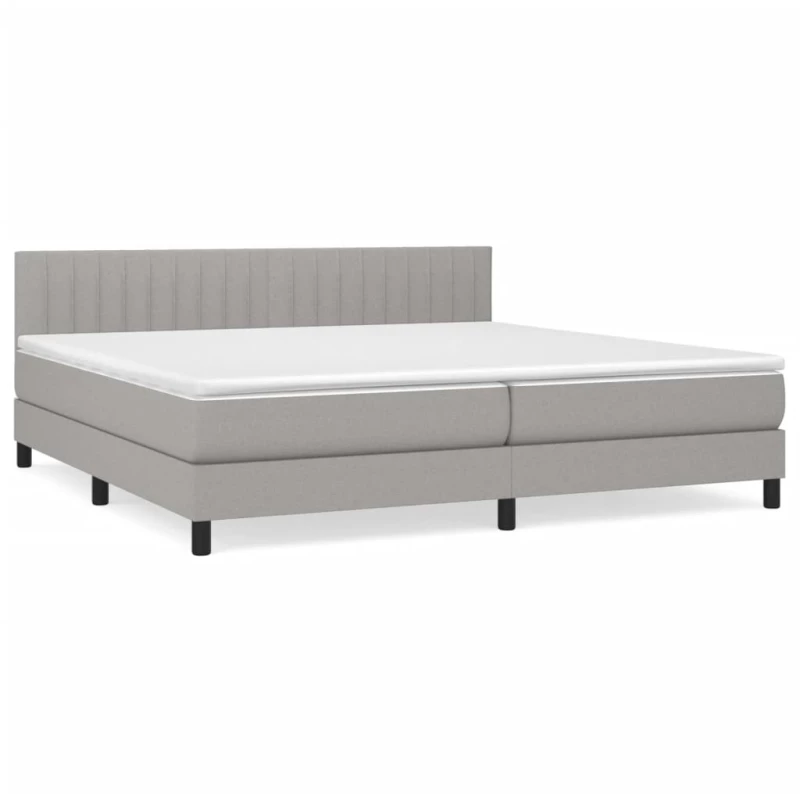 ΚΡΕΒΑΤΙ BOXSPRING ΜΕ ΣΤΡΩΜΑ ΑΝΟΙΧΤΟ ΓΚΡΙ 200X200 ΕΚ. ΥΦΑΣΜΑΤΙΝΟ 3140241
