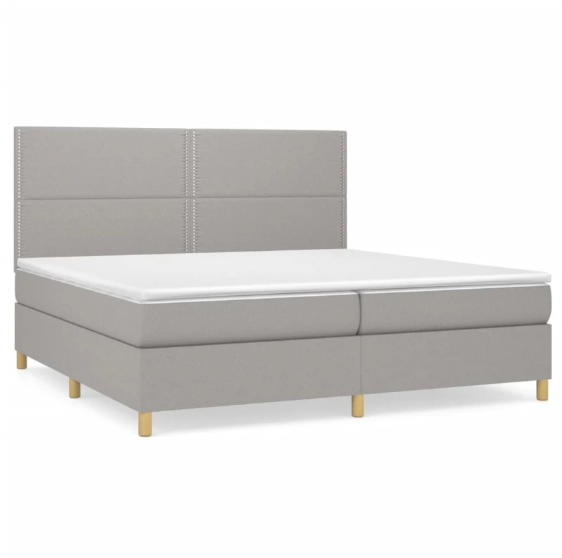 ΚΡΕΒΑΤΙ BOXSPRING ΜΕ ΣΤΡΩΜΑ ΑΝΟΙΧΤΟ ΓΚΡΙ 200X200 ΕΚ. ΥΦΑΣΜΑΤΙΝΟ 3142281